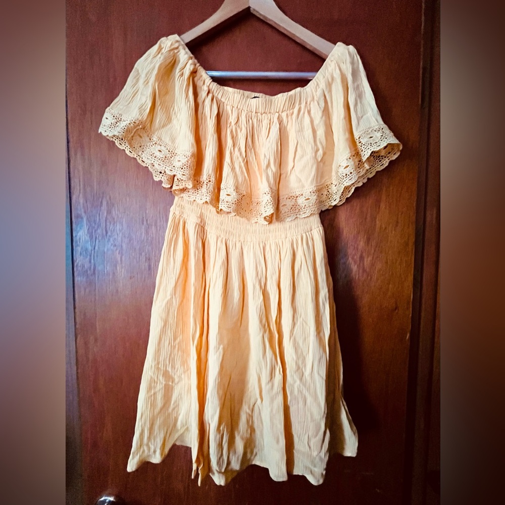 Forever 21 Sunny Yellow Off-Shoulder Dress